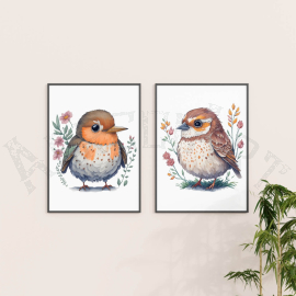 Cuadros de aves: Aves Silvestres - Set de 2