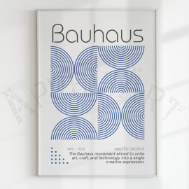 Cuadro Bauhaus - Círculos Azules