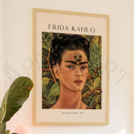 Cuadro de Frida Kahlo - Pensando en la Muerte