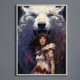 Cuadros de Anime - La Princesa Mononoke