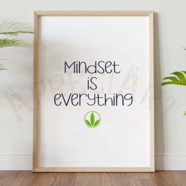 Cuadros para Oficina - Frase "Mindset Is Everything"