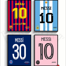 Cuadros de Deporte - Colección Messi - Set de 4