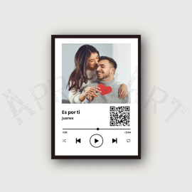 Cuadros personalizados - Cuadros Spotify con QR