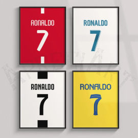 Cuadros de Fútbol - Evolución del Comandante - Set de 4