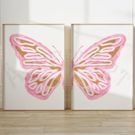 Cuadros Aesthetic - Mariposa Asombrosa - Set de 2