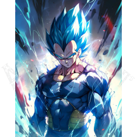 poster de vegeta super saiyajin blue - dragon ball