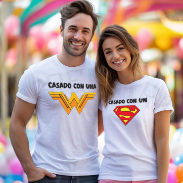 Polos para pareja - Casado con un Super