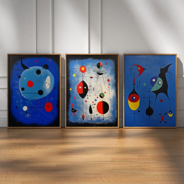 Joan Miró - Blue Silence - Set de 3