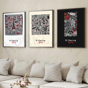 Keith Haring - Parisian Geometry - Set de 3