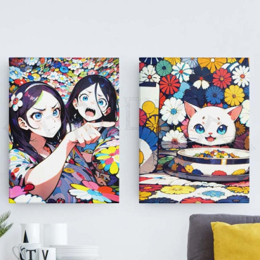 Takashi Murakami - Woman and Cat - Set de 2