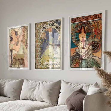 Alphonse Mucha - Portraits of Grace - Set de 3