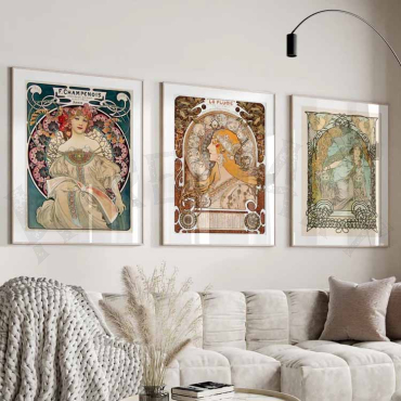 Alphonse Mucha - Women of the Period - Set de 3