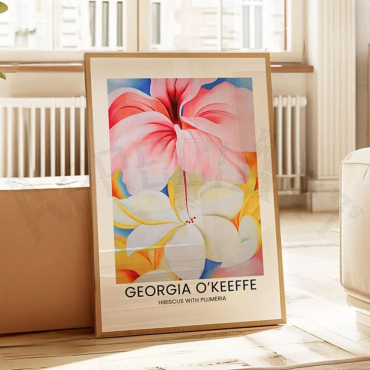 Georgia O'Keeffe - Hibiscus and Plumeria Flowers