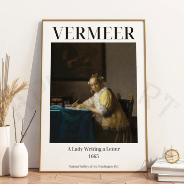 Johannes Vermeer - A lady writing a Letter