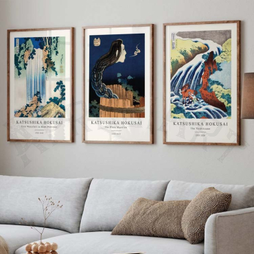 Katsushika Hokusai - Echoes of Classical Japan - Set de 3