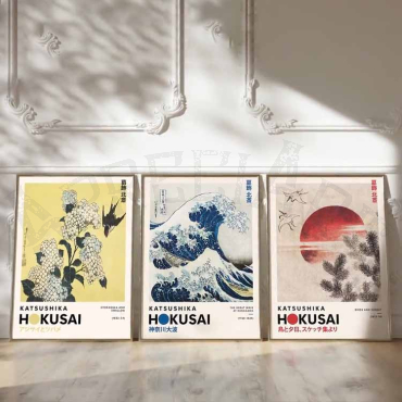 Katsushika Hokusai - Natural Cycle - Set de 3