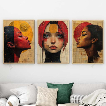 Oil Painting - Mujer - Set de 3 (Hecho con AI)