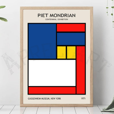 cuadro de piet mondrian arte eclectico