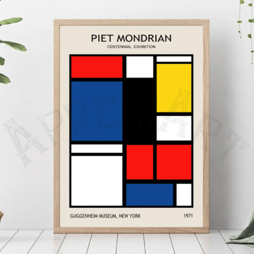 cuadro de piet mondrian exposicion retro