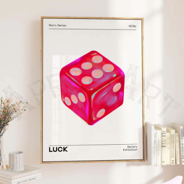 Cuadro Lucky Dice Retro