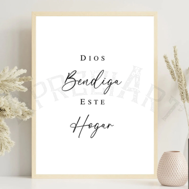 cuadros con frases dios bendiga este hogar