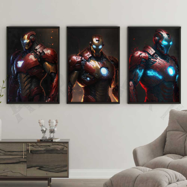 Cuadros de Superhéroes - Trío Iron Man - Set de 3