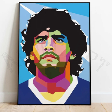 Cuadros de Fútbol - Maradona Colorido