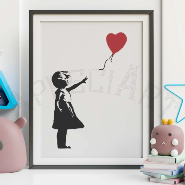 Cuadros de Famosos - Niña con Globo de Banksy