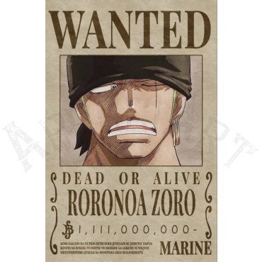 poster one piece roronaa zoro