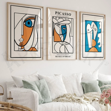 Cuadros de Picasso - Abstracción del ser - Set de 3