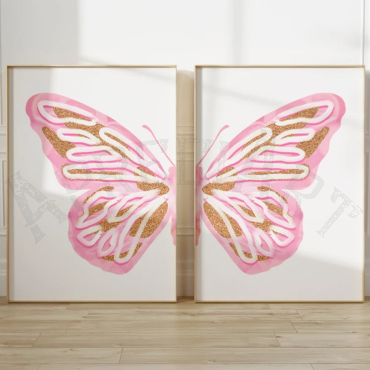 Cuadros Aesthetic - Mariposa Asombrosa - Set de 2