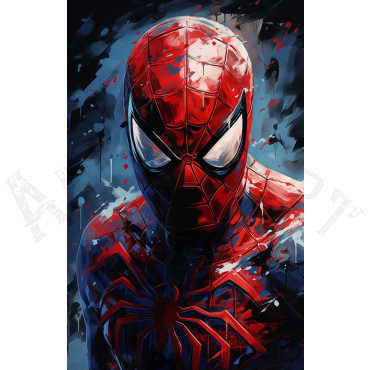 poster spiderman efecto pintura