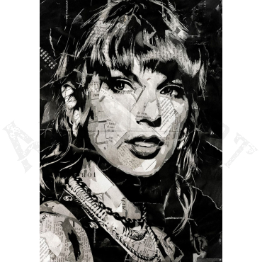 poster taylor swift efecto papel