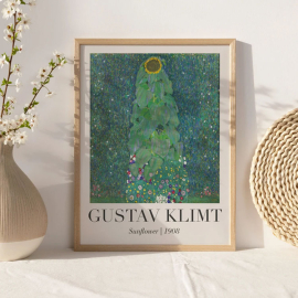 Gustav Klimt - Cuadro Floer Garden - Set de 3