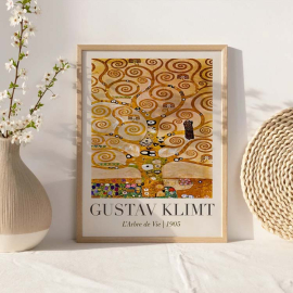 Gustav Klimt - Cuadro Rustic Painting - Set de 3