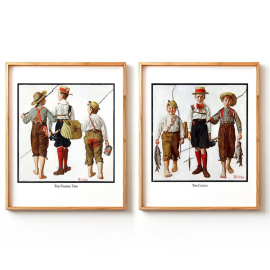 Norman Rockwell - The fishing trip - Set de 2