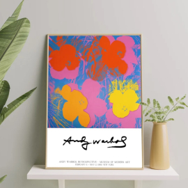 Cuadros de Famosos - Flores Abstractas de Andy Warhol