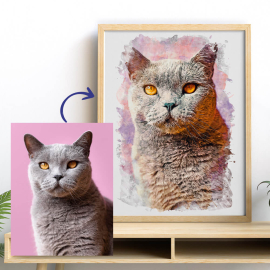 Cuadros Personalizados - Arte de Gato Personalizado