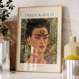 Cuadro de Frida Kahlo - Pensando en la Muerte