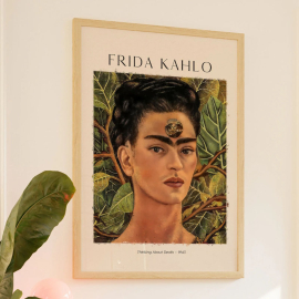 Cuadro de Frida Kahlo - Pensando en la Muerte