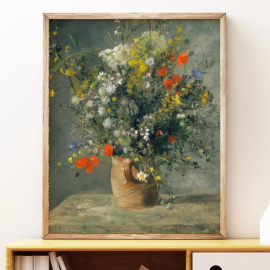 cuadro de pierre auguste renoir jarron de flores