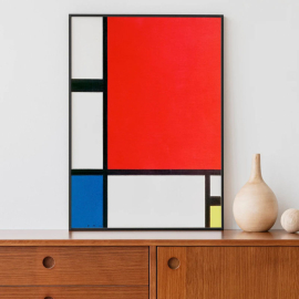 Cuadro de Piet Mondrian - Composición con Rojo, Azul y Amarillo