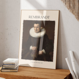Cuadro de Rembrandt van Rijn - Una Anciana con un Libro