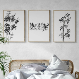 Cuadros Decorativos - Bambú y Caballos
