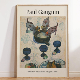 Gauguin - Naturaleza muerta con tres cachorros