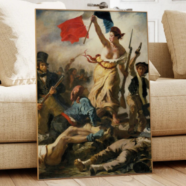 Cuadros de Famosos - La Libertad Guiando al Pueblo de Eugène Delacroix