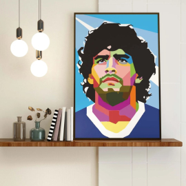 Cuadros de Fútbol - Maradona Colorido