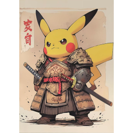 Póster Pikachu Samurai - Pokémon