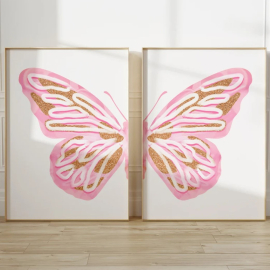Cuadros Aesthetic - Mariposa Asombrosa - Set de 2