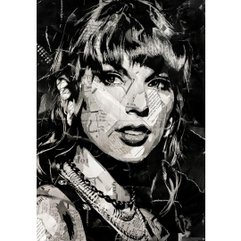 Póster Taylor Swift efecto papel